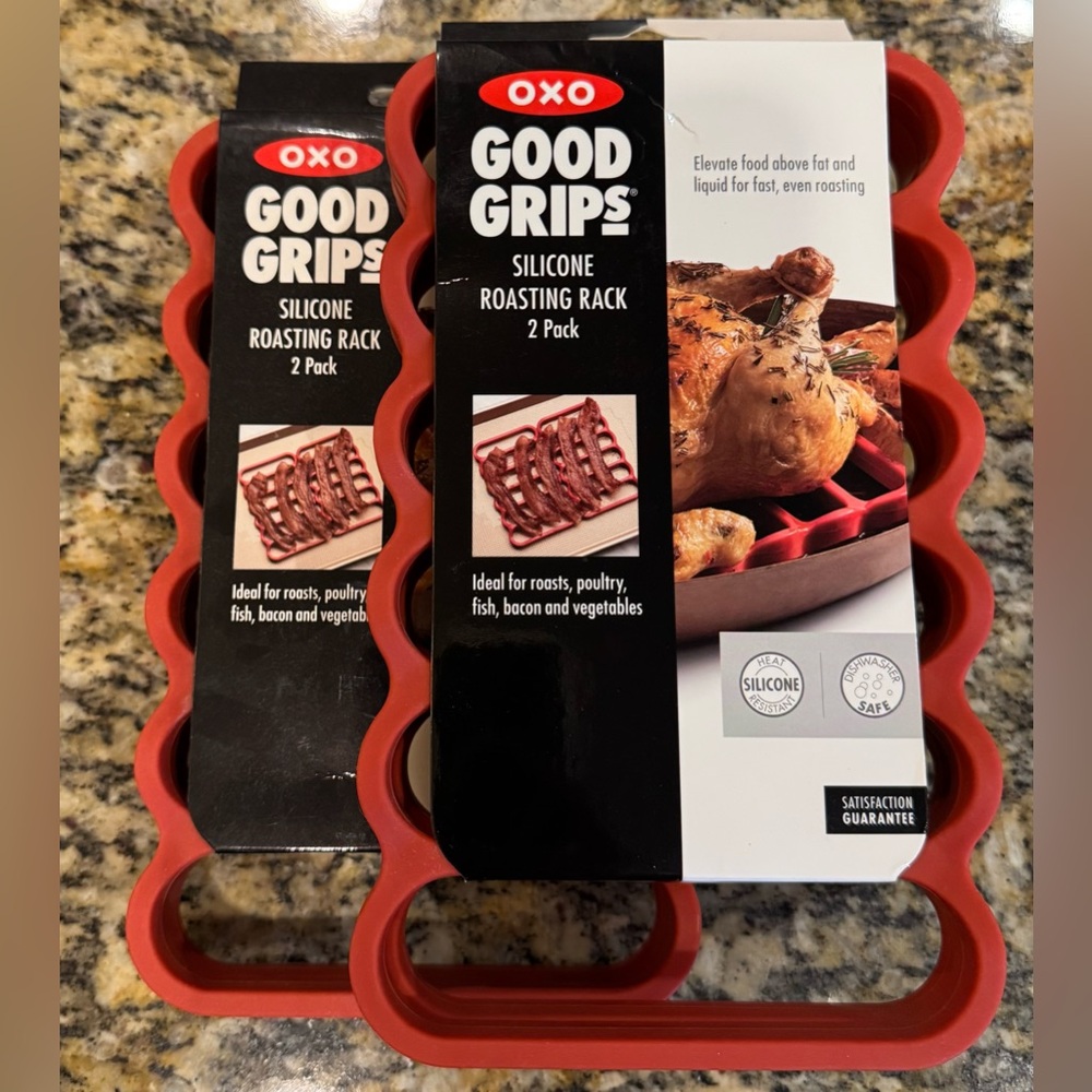 Silicone Roasting Rack Trivets (Two - 2 Packs) - OXO Good Grips - NWT